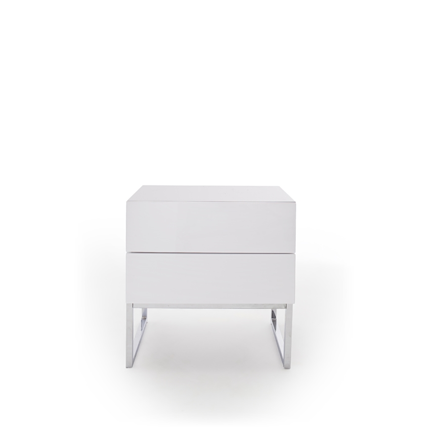 ROCKY Bedside Table in White