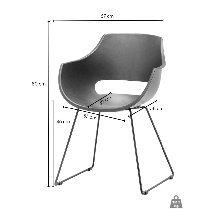 ROCKY Chair, 1 pc, Black