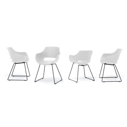 ROCKY chairs, set of 4, white
