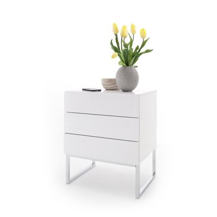 ROCKY XL bedside table, white
