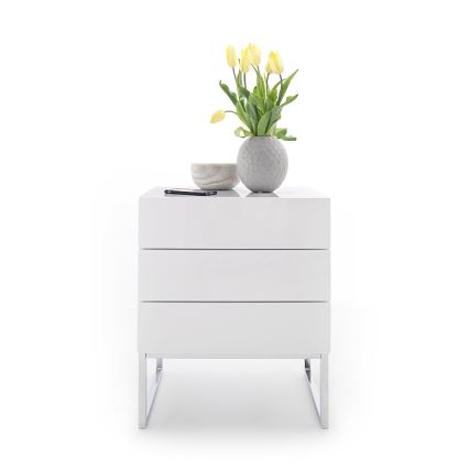 ROCKY XL bedside table, white