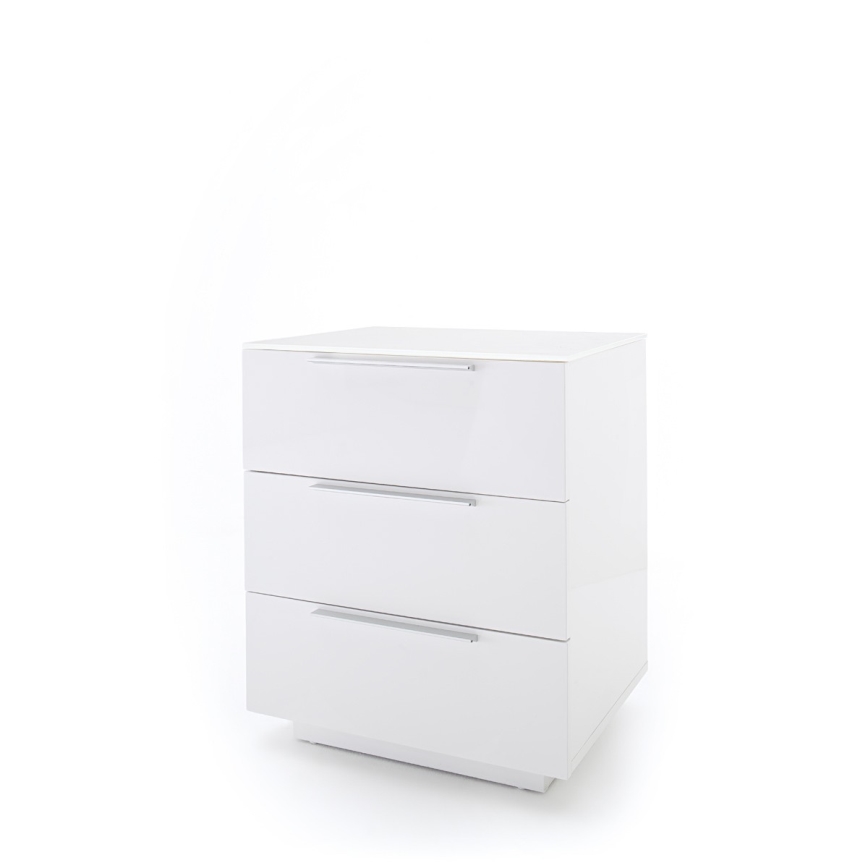 ROCKY XXL Bedside Table, White