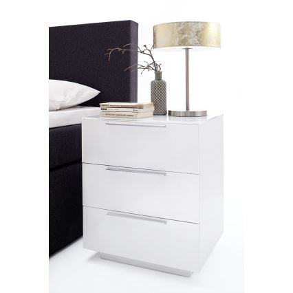 ROCKY XXL Bedside Table, White