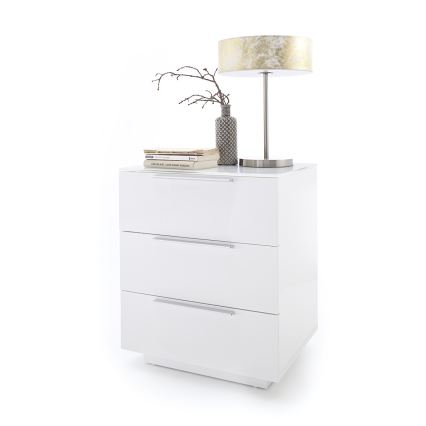 ROCKY XXL Bedside Table, White