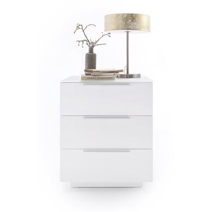 ROCKY XXL Bedside Table, White
