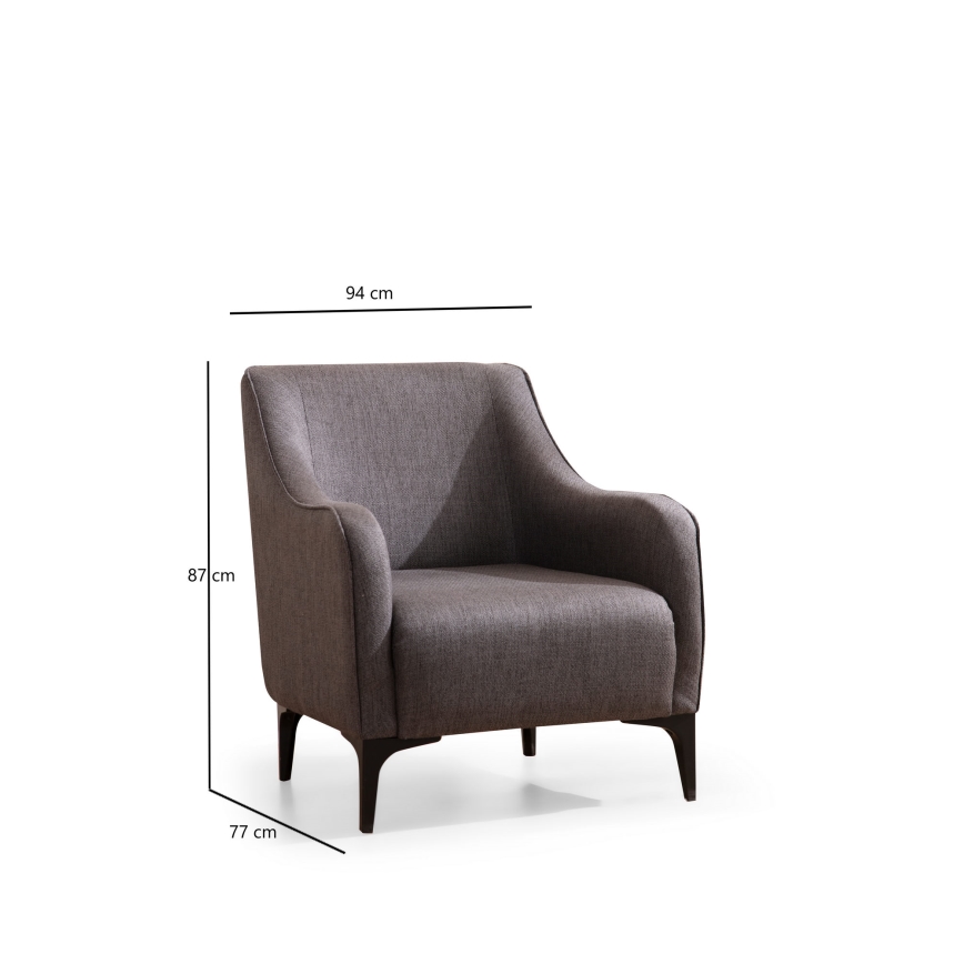 ROCO Armchair in Dark Grey