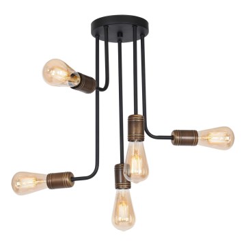 Rod-mounted chandelier 5xE27/15W/230V