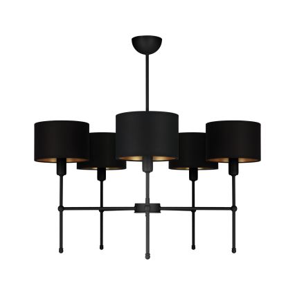 Rod-Mounted Chandelier MADELA 5xE14/40W/230V, Black