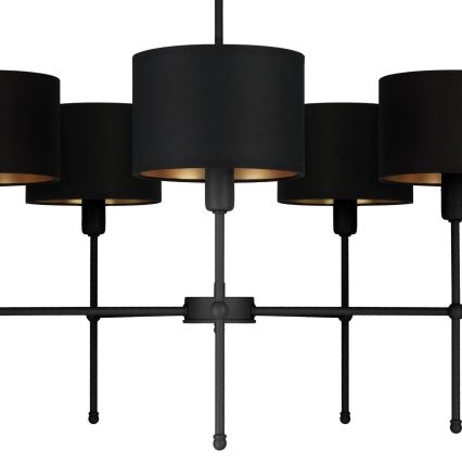 Rod-Mounted Chandelier MADELA 5xE14/40W/230V, Black