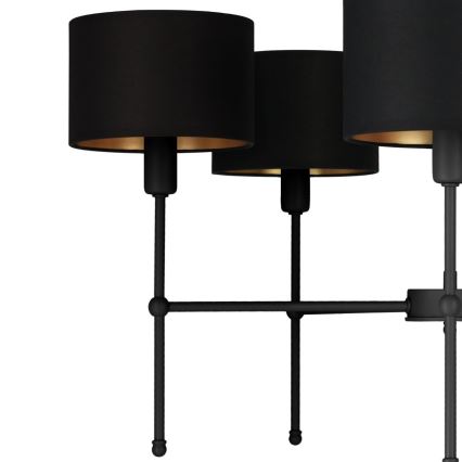 Rod-Mounted Chandelier MADELA 5xE14/40W/230V, Black