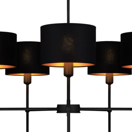 Rod-Mounted Chandelier MADELA 5xE14/40W/230V, Black