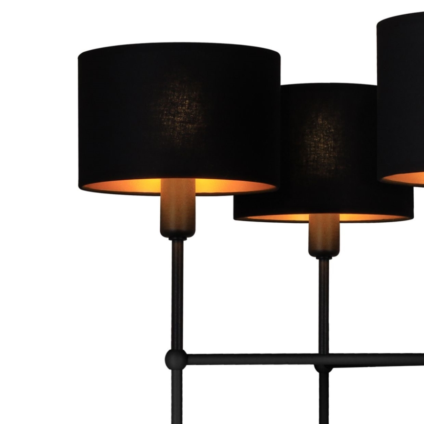 Rod-Mounted Chandelier MADELA 5xE14/40W/230V, Black