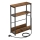 ROD side table with built-in power outlet and USB ports brown/black