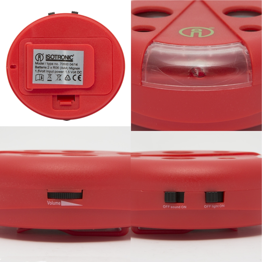 Rodent repellent with LED lighting 2xAAA ladybug