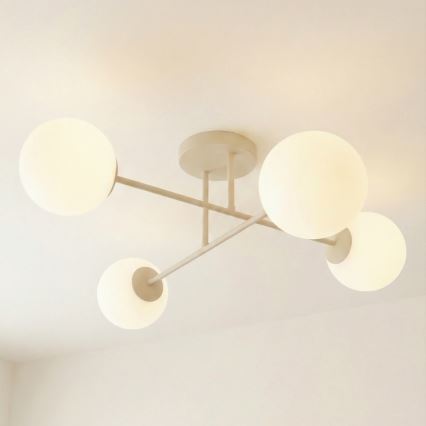 ROMA flush-mount chandelier 4xE14/10W/230V beige