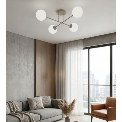 ROMA flush-mount chandelier 4xE14/10W/230V beige