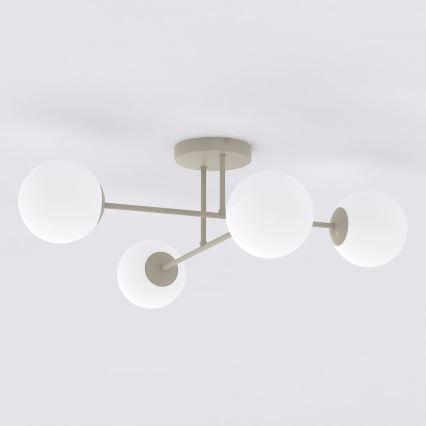 ROMA flush-mount chandelier 4xE14/10W/230V beige