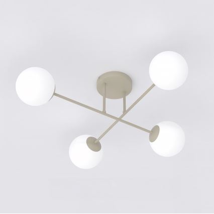 ROMA flush-mount chandelier 4xE14/10W/230V beige