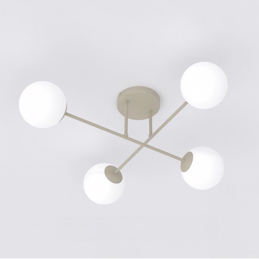ROMA flush-mount chandelier 4xE14/10W/230V beige