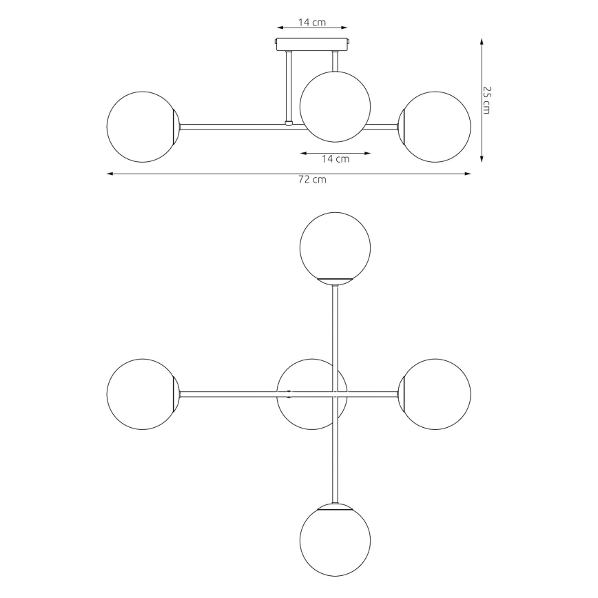 ROMA flush-mount chandelier 4xE14/10W/230V beige