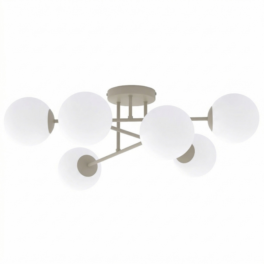 ROMA Flush-Mounted Chandelier 6xE14/10W/230V Beige