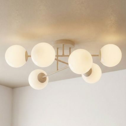 ROMA Flush-Mounted Chandelier 6xE14/10W/230V Beige