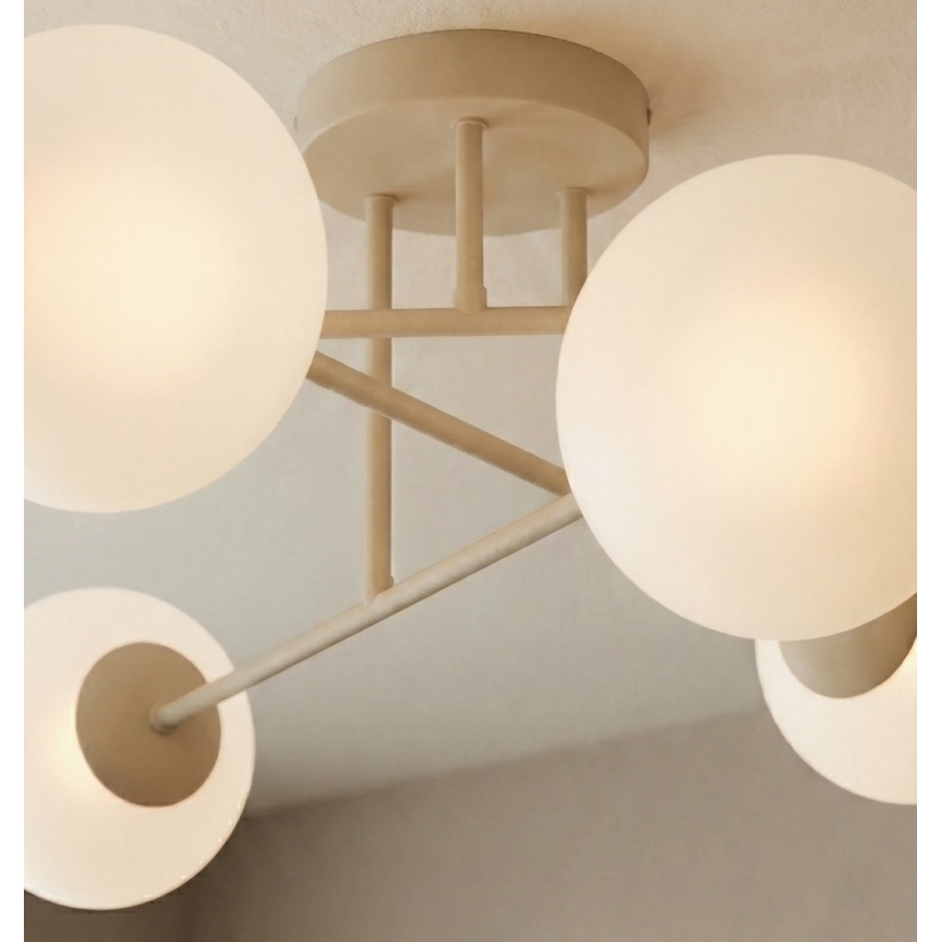 ROMA Flush-Mounted Chandelier 6xE14/10W/230V Beige