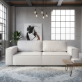 RONDA Beige Three-Seater Sofa Bed with Storage