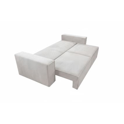 RONDA Beige Three-Seater Sofa Bed with Storage