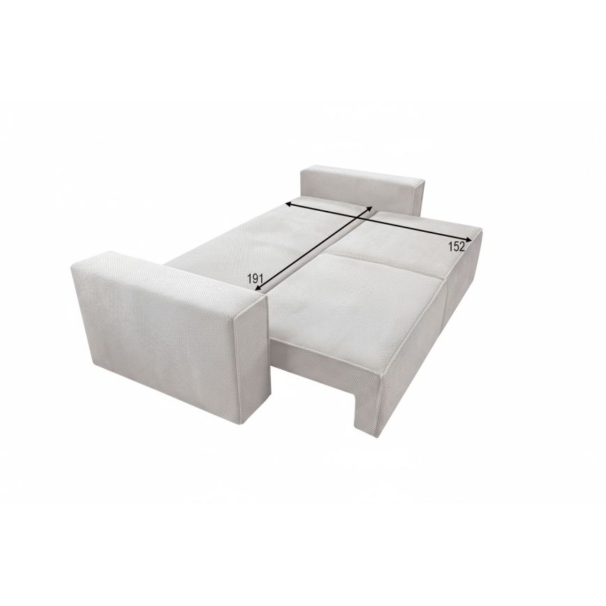 RONDA Beige Three-Seater Sofa Bed with Storage