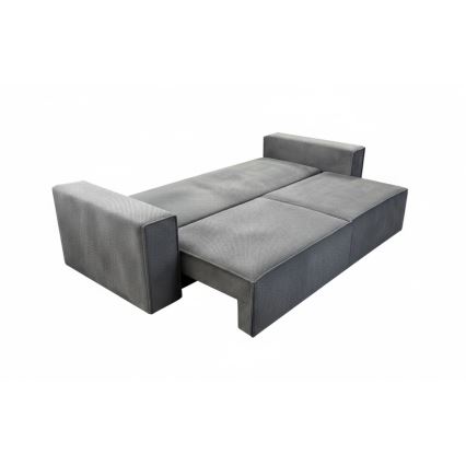 RONDA Grey 3-Seater Sofa Bed with Storage
