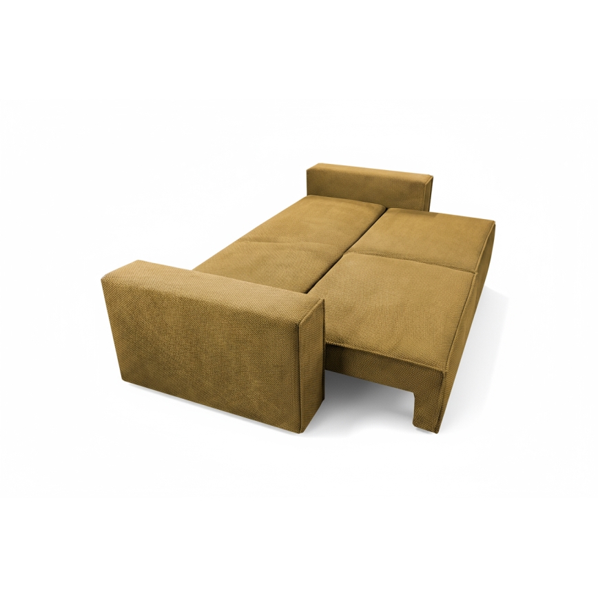 RONDA Orange 3-Seater Sofa Bed with Storage
