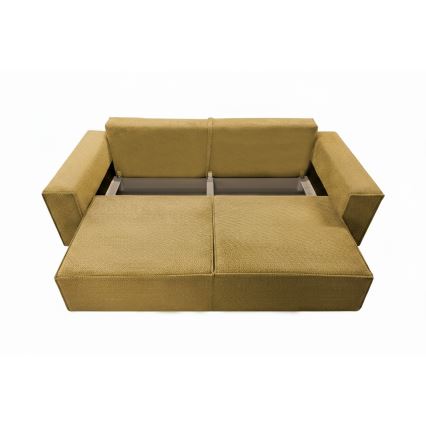 RONDA Orange 3-Seater Sofa Bed with Storage