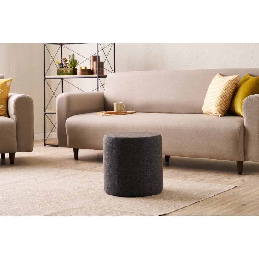 RONDO Ottoman, 40 cm diameter, Dark Brown