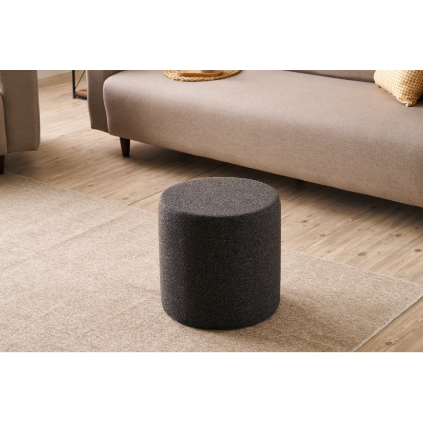 RONDO Ottoman, 40 cm diameter, Dark Brown