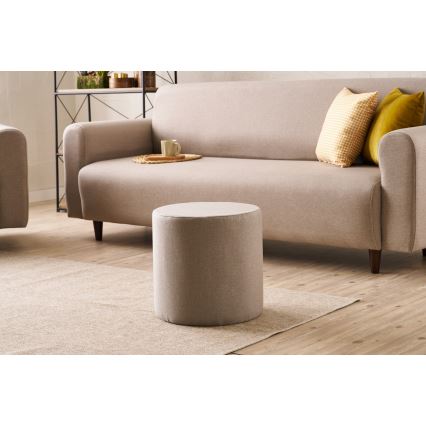 RONDO Ottoman, Ø 40 cm, Beige