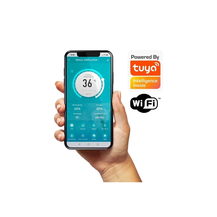 Room heat recovery unit 12W Wi-Fi Tuya + remote control