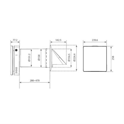 Room heat recovery unit 12W Wi-Fi Tuya + remote control