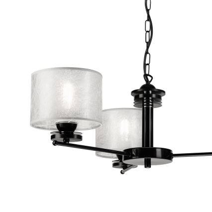ROSA Chain Chandelier 3xE27/60W/230V, Black/Grey