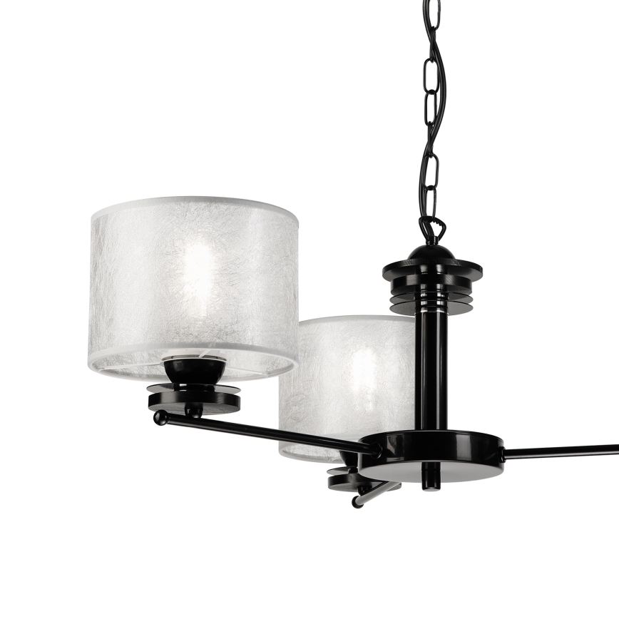 ROSA Chain Chandelier 3xE27/60W/230V, Black/Grey
