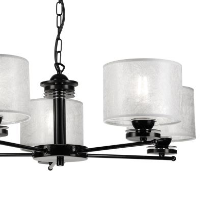 ROSA Chain Chandelier 5xE27/60W/230V Black/Grey
