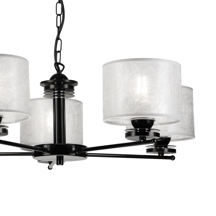 ROSA Chain Chandelier 5xE27/60W/230V Black/Grey