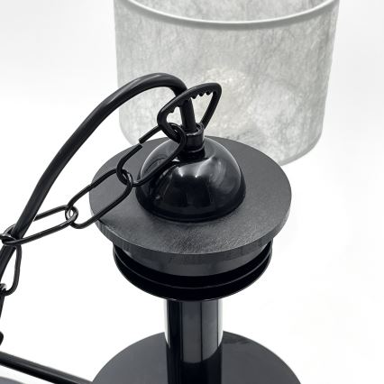 ROSA Chain Chandelier 5xE27/60W/230V Black/Grey