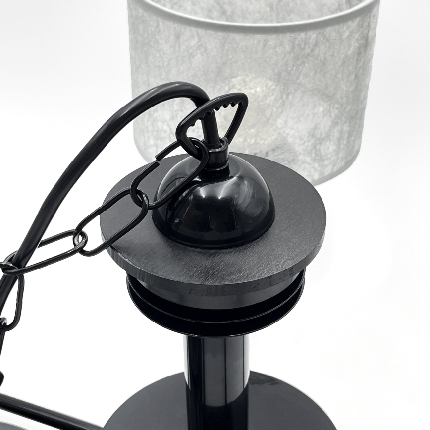 ROSA Chain Chandelier 5xE27/60W/230V Black/Grey