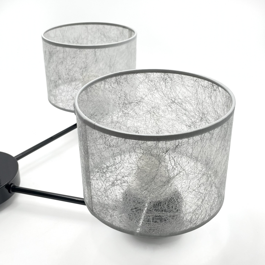 ROSA Chain Chandelier 5xE27/60W/230V Black/Grey