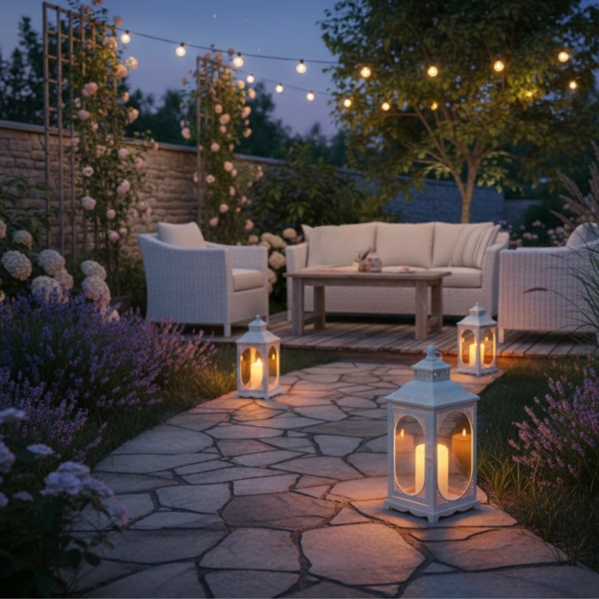 ROSEHILL Decorative Lantern, 27.5 cm, White