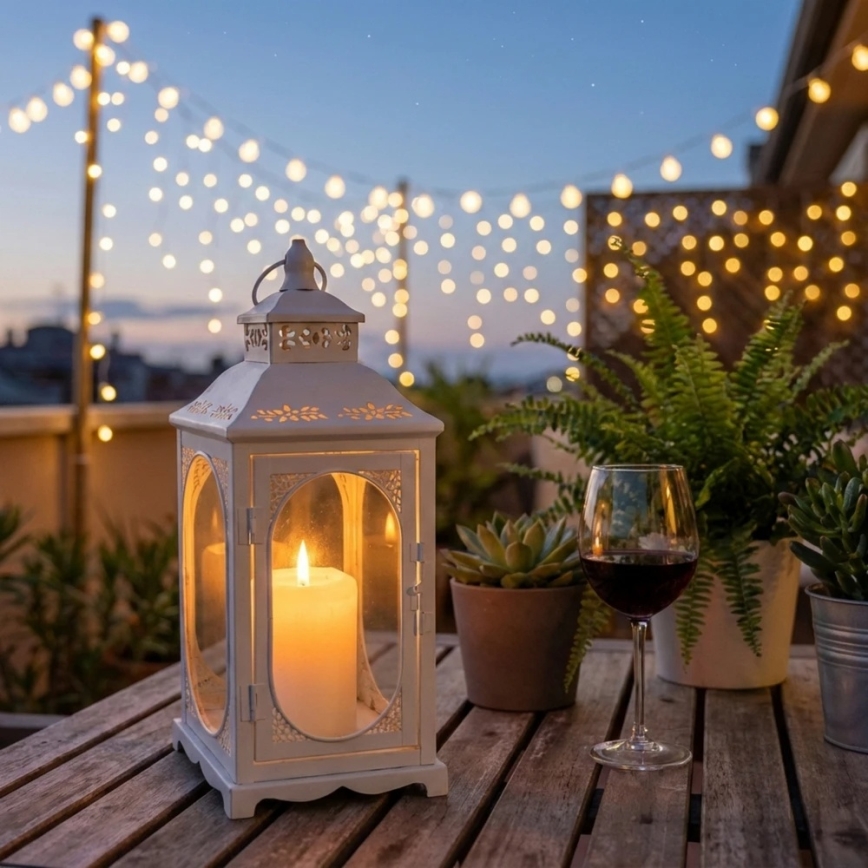 ROSEHILL Decorative Lantern, 54.5 cm, White