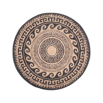 Round Outdoor Rug DELMAR 80 cm Anthracite/Beige