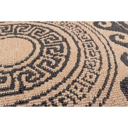Round Outdoor Rug DELMAR 80 cm Anthracite/Beige