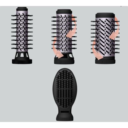 Rowenta - BRUSH ACTIV 1000W/230V Hot Air Brush, Black
